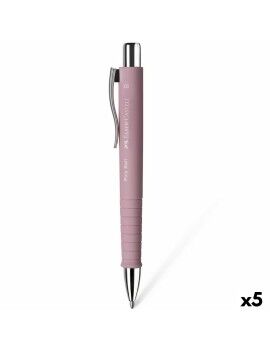 Bolígrafo Faber-Castell Poly Ball XB Rosa (5 Unidades)