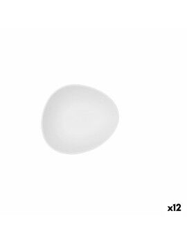 Tigela Bidasoa Fosil Branco Cerâmica Oval 14 x 12,4 x 4,8 cm (12 Unidades)