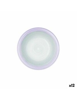 Prato Fundo Quid Kaleido Verde Roxo Cerâmica 21,5 cm (12 Unidades)