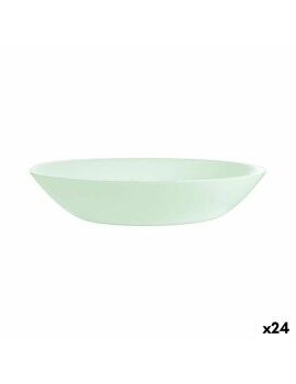 Plato Hondo Luminarc Diwali Paradise Verde Vidrio 20 cm (24 Unidades)