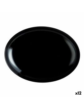 Plato Llano Luminarc Friends Time Negro Vidrio 30 x 26 cm Carne (12 Unidades)