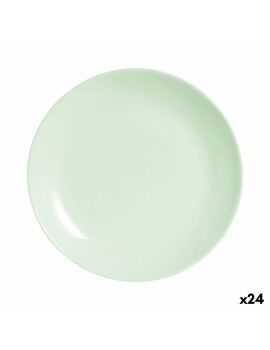 Plato de Postre Luminarc Diwali Paradise Verde Vidrio 19 cm (24 Unidades)