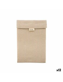 Portabocadillos Koala Eco Friendly Beige Textil 26 x 17,5 cm A rayas (12 Unidades)