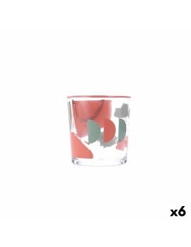 Vaso Quid Kaleido Multicolor Vidrio Abstracto 380 ml (6 Unidades)