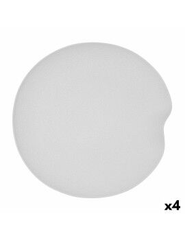 bandeja de aperitivos Bidasoa Fosil Branco Cerâmica Alumina 31,4 x 31,2 x 4 cm (4 Unidades)