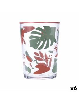 Vaso Quid Kaleido Multicolor Vidrio Hojas 510 ml (6 Unidades)