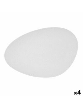 Bandeja de Aperitivos Bidasoa Fosil Blanco Cerámica Alúmina Ovalada 39,1 x 26,3 x 3,4 cm (4...