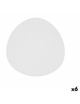 bandeja de aperitivos Bidasoa Fosil Branco Cerâmica Alumina 25,2 x 24,8 x 1,2 cm (6 Unidades)