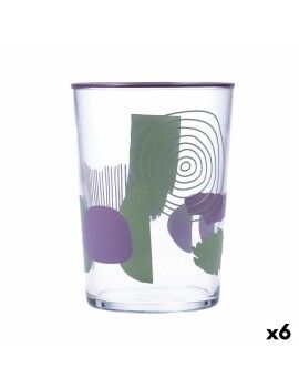 Vaso Quid Kaleido Multicolor Vidrio Abstracto 510 ml (6 Unidades)