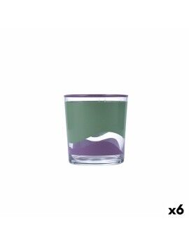 Vaso Quid Kaleido Multicolor Vidrio Abstracto 380 ml (6 Unidades)