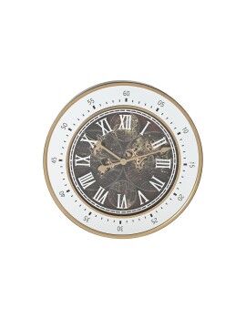 Reloj de Pared Home ESPRIT Marrón Dorado Cristal Hierro 59 x 8,5 x 59 cm