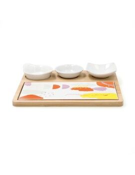 Set para servir Quid Kaleido Multicolor Madera 23 x 19,5 x 3,5 cm 5 Piezas