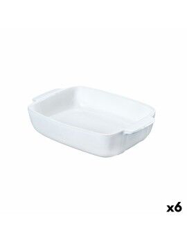 Recipiente de Cozinha Pyrex Signature Branco Cerâmica Retangular 25 x 19 x 7 cm (6 Unidades)