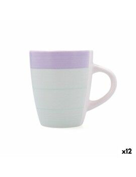 Taza Quid Kaleido Verde Morado Cerámica 330 ml (12 Unidades)