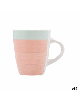 Taza Quid Kaleido Verde Coral Cerámica 330 ml (12 Unidades)