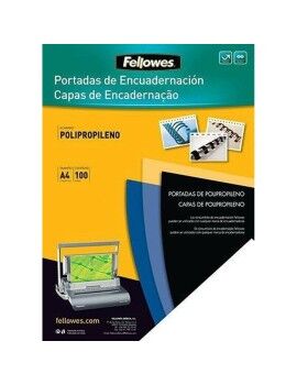 Capas de encadernação Fellowes Futura Preto A4 Plástico Encadernação (100 Unidades)