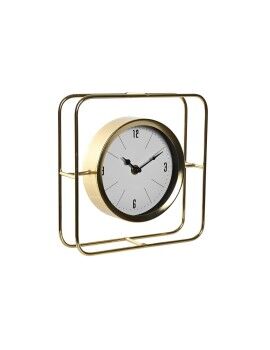 Tafelklok Home ESPRIT Dourado Metal Cristal 21,8 x 6 x 21,8 cm