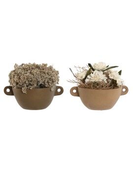 Planta Decorativa Home ESPRIT Flor 22 x 22 x 14 cm (2 Unidades)