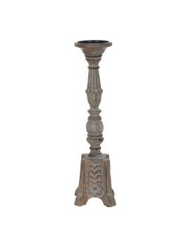 Candelabro Branco Natural Ferro Madeira de mangueira 18 x 18 x 53,3 cm