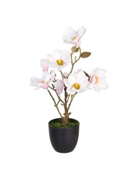 Planta Decorativa Poliéster Polietileno Ferro 25 x 25 x 49 cm Magnolia