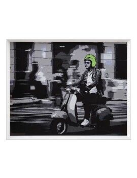 Pintura Branco Preto Verde Vespa 103 x 6 x 83 cm