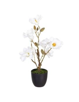 Planta Decorativa Poliéster Polietileno Ferro 25 x 25 x 49 cm Magnolia