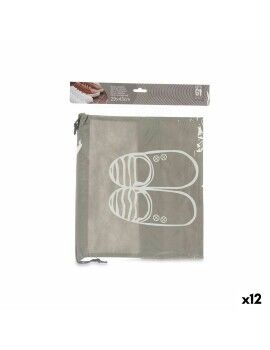 Portazapatos Gris PVC 29 x 43 cm Tela (12 Unidades)