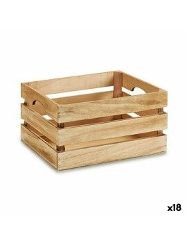 Caja Decorativa Marrón Madera 31 x 16 x 21 cm (18 Unidades)