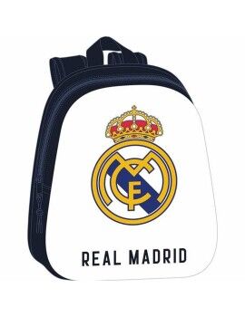 Mochila Escolar Real Madrid C.F. Blanco Azul marino 27 x 33 x 10 cm