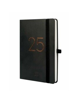 Agenda Finocam Capri Preto 11,8 x 16,8 cm 2024-2025