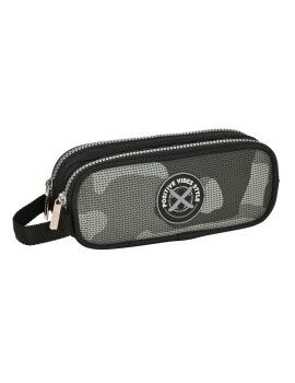 Estuche Escolar Safta Stone Negro 21 x 8 x 6 cm