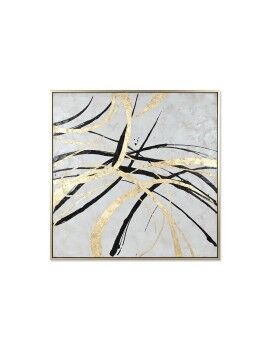 Pintura Home ESPRIT Branco Dourado Abstrato Moderno 131 x 4 x 131 cm