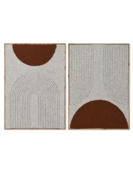 Cuadro Home ESPRIT Beige Terracota Moderno Urbano 50 x 3 x 70 cm (2 Unidades)