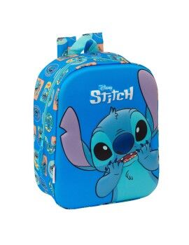 Mochila Escolar Lilo & Stitch Azul 22 x 27 x 10 cm 3D