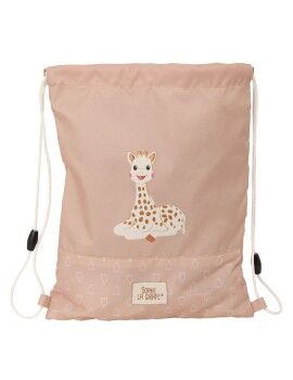 Saco Mochila com Cordas Sophie la Girafe Bege 26 x 34 x 1 cm