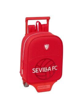 Mochila Escolar con Ruedas Sevilla Fútbol Club Rojo 22 x 27 x 10 cm