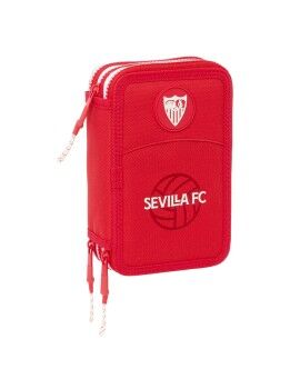 Estojo Triplo Sevilla Fútbol Club Vermelho 12,5 x 19,5 x 5,5 cm 36 Peças