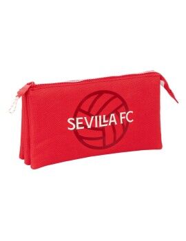 Portatodo Triple Sevilla Fútbol Club Rojo 22 x 12 x 3 cm