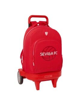 Mochila Escolar con Ruedas Sevilla Fútbol Club Rojo 33 x 45 x 22 cm