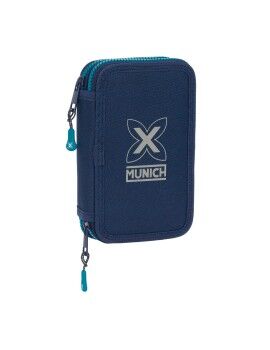 Plumier Doble Munich Nautic Azul marino 12.5 x 19.5 x 4 cm 28 piezas