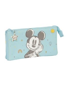 Portatodo Triple Mickey Mouse Clubhouse Baby Azul claro 22 x 12 x 3 cm