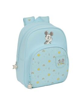 Mochila Escolar Mickey Mouse Clubhouse Baby Azul Claro 28 x 34 x 10 cm