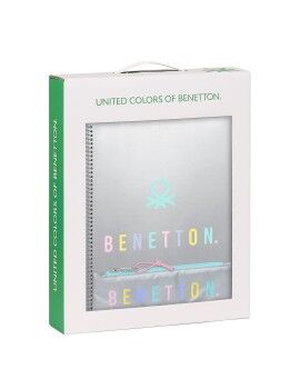 Set de Papelaria Benetton Silver Prateado A4 3 Peças