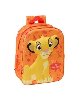 Mochila Escolar The Lion King Laranja 22 x 27 x 10 cm 3D