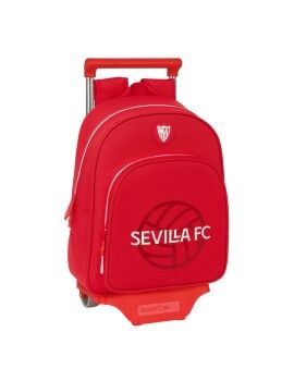 Mochila Escolar con Ruedas Sevilla Fútbol Club Rojo 28 x 34 x 10 cm