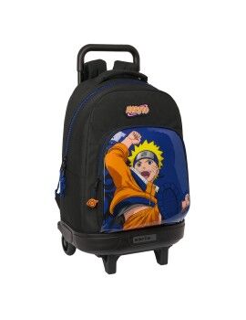 Mochila Escolar com Rodas Naruto Ninja Azul Preto 33 x 45 x 22 cm