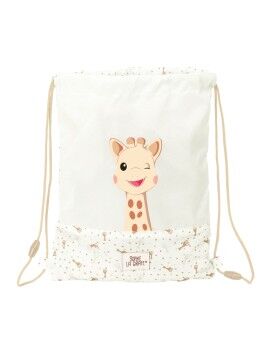 Saco Mochila com Cordas Sophie la Girafe Bege 26 x 34 x 1 cm