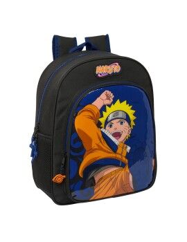 Mochila Escolar Naruto Ninja Azul Negro 32 x 38 x 12 cm