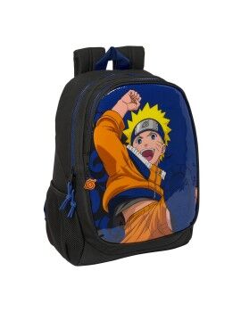 Mochila Escolar Naruto Ninja Azul Negro 32 x 44 x 16 cm