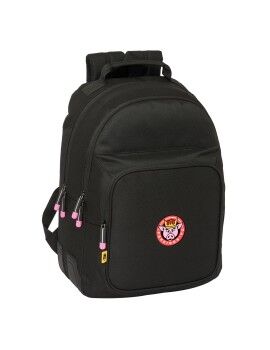 Mochila Escolar Kings League Porcinos Negro 32 x 42 x 15 cm